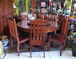 Beautiful art imaged directly onto 1.25 knotty pine wood, giving an attractive and natural look. Narra Modern Vintage Dining Set With Lazy Susan 8 Seater Furniture Home Living Furniture Tables Sets On Carousell