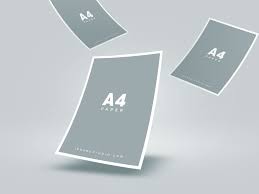 Floating A4 Paper Mockup Free Mockup Paper Mockup Free Logo Mockup Free Mockup
