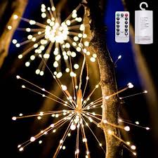 Battery powered with 8 light modes diy for bedroom, christmas, wedding operated by 3 x aa batteries, the copper wire features superior heat dissipation, illuminates steadily and remaining secure to touch after a long time. Led Firework Light Copper Wire Fairy Led String Lights Christmas Party Decor Lamp Walmart Com Walmart Com