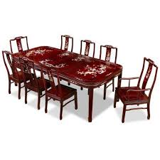 96in Rosewood Dining Table With 8 Chairs Mother Of Pearl Inlay Design By Chinafurnitureonline 4290 00 Ha Rosewood Dining Dining Table Rectangle Dining Set