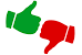 White Thumbs Up Thumbs Down Clipart