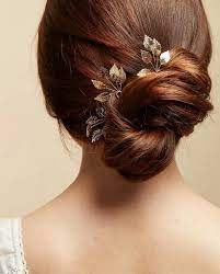 Bridal Floral Hair Pins Gold Headpiece Hair Jewelry Leaf Hair Etsy In 2021 Bridal Hair Headpiece Bridal Hair Pieces Flower Bridesmaid Hair Pins