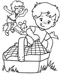 Family Picnic Coloring Pages Spring Coloring Sheets Spring Coloring Pages Coloring Pages