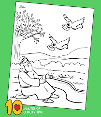 Print version (pdf) this month's featured fun and games. Elijah And The Ravens Coloring Page 10 Minutes Of Quality Time