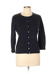 Details About Ann Taylor Loft Outlet Women Black Cardigan Lg Petite