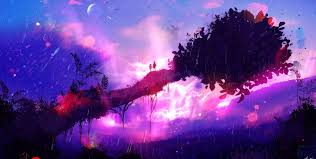 Purple Rain By Ryky On Deviantart Anime Art Fantasy 2048x1152 Wallpapers Anime Art