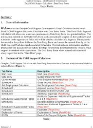 State Of Georgia Child Support Commission Excel Child