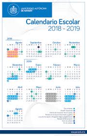calendario escolar uan 2018 2019