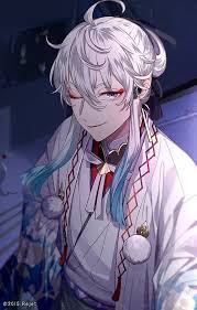 Anime clipart long hair, anime long hair transparent free. Handsome Anime Game Guys Whit White Silver Hair