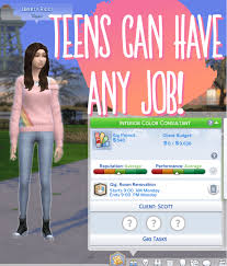 Sims 4 career pack 2020. Sims 4 Adult Jobs For Teens Micat Game