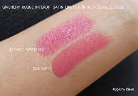 When it comes to lipstick, givenchy is the grande dame. Ruqaiya Khan Givenchy Rouge Interdit Satin Lipstick In 12 Sensual Rose Review And Swatch