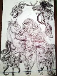 An Epic Drawing Of The 12 Animals Of The Chinese Zodiac Epic Drawings Chinese Zodiac Animal Drawings