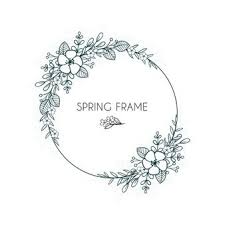 Embroidery stitches with flamingo bird, tropic wild flowers for neckline. Download Floral Frame For Spring Hand Drawn For Free Hand Embroidery Patterns Free Hand Embroidery Patterns Flowers How To Draw Hands