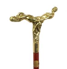 spazierstock bronzeskulptur flanierstock mann frau gehstock antik stil 93cm walking sticks walking canes wooden walking sticks