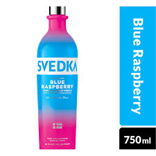 svedka blue raspberry flavored vodka