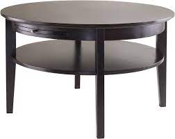 Winsome wood genoa round coffee table with glass top, espresso finish: Amazon Com Winsome Amelia Occasional Table Dark Espresso Home Kitchen