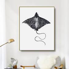 Looking for the ideal manta ray wall decals to express yourself? Wall Pictures For Living Room Manta Ray Picture Poster Floral Wall Art Canvas Painting Calligraphy Animals Posters And Prints Painting Calligraphy Aliexpress