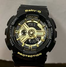 Find new and preloved baby g shock items at up to 70% off retail prices. Casio Baby G Shock Analog Digital Womens Watch Ba110 1a Black And Gold Watchcharts