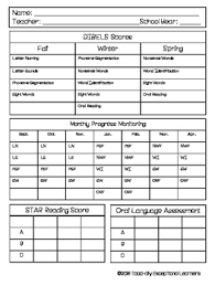 student reading progress monitoring sheet