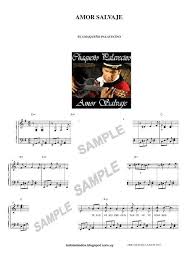Amor Salvaje El Chaqueno Palavecino Partituras Canciones Piano Partituras