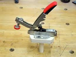 Homemade log milling sled for a bandsaw utilizing a jorgensen pipe clamp and intended to ride in the saw's miter slot on a runner of 1. Bessey Auto Adjust Toggle Clamps Tool Review Clamp Tool Essential Woodworking Tools Woodworking