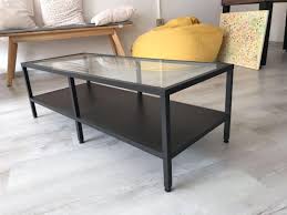 Glass top coffee table with metal legs in excellent condition, now discontinued by ikea. Ikea Glass Coffee Table Furniture Home Living Furniture Tables Sets On Carousell