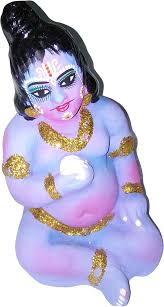 Buy Dominic Collections Hand Made Clay Laddu Gopal Idol, Gopal ka Murti,  Gopal ka Putla, Mitti ka Gopal (Krishna) (Multicolor) (20x10 cms) (730  Grams) (SKU 002A) Online at Low Prices in India -