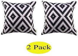 Black And White Accent Pillows Amazon Amazon Com Swity Home 2 Pack White And Black Series Geometry Polyester Home Decorative Accent Throw Pillow Cover Cu Pillows Throw Pillows Throw Pillow Covers