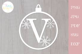 Download Christmas Ball Svg Christmas Monogram Svg Ornament Svg Letter V Svg By Mysvgdesigns Thehungryjpeg Com