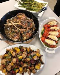 Once Upon A Feast Veal Chops Saltimbocca With A Marsala Wine Sauce And Rotisserie Roasted Potatoes Both Grilled On The Lynxgrills Saltimbocca Rezept Rezepte