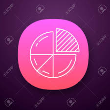 pie chart app icon circle divided into parts diagram circular