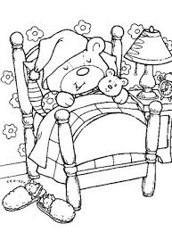 You could also print the picture using the print button above the image. Teddy Bears Coloring Page Sleeping Teddy Bear All Kids Network