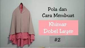 Keliman robek jauh lebih mudah ditangani daripada lubang. Pola Dan Cara Menjahit Khimar Dobel Layer 2 Praktek Di Kain Youtube