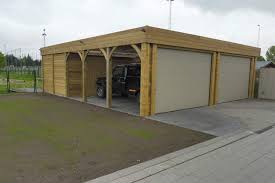(2) västervik houten garage met carport 70. Houten Carports Garages En Overkappingen Belgo Garant