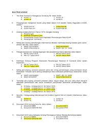 Jumlah soal pilihan ganda : Soal Ujian Negara Basic Avsec