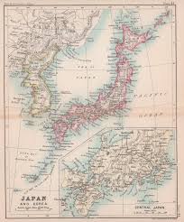 Large pictorial map of japan. Japan Antique And Vintage Maps And Prints
