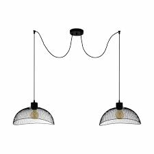 Franz est notre deuxième coup de cœur, pour un logis industriel : Lustre 2 Lampes Fils Metal Achetez En Ligne