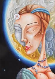 What are the elements that suggest the end of the day or the beginning of a  new one in the painting?