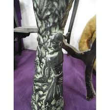 WALTER GERHARD' STYLE RELIEF DECOR VASE. STAMPED UNDERNEATH '100 B, UERAS,  MADE IN SPAIN'