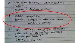 Check spelling or type a new query. Jawaban Bikin Ngakak Dari Siswa Sd Apakah Fungsi Hati Tempat Menemukan Cinta Dan Kasih Sayang Tribun Jogja