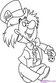Disney Mad Hatter Stencil Image How To Draw Mad Hatter Step By Step Disney Characters Ca Disney Drawings Alice In Wonderland Characters Mad Hatter Cartoon