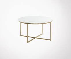 L'état de la table est bon, pas de rouille mais seulement une légère. Table Basse Ronde 80cm Marbre Et Laiton Style Art Deco Envoi Eu