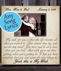 First Dance Song Lyric Picture Frame Custom Wedding Gift Etsy Wedding Songs Songs Anniversary Pictures