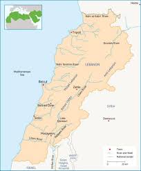 Libanon von mapcarta, die offene karte. Libanon Fluss Diagramm Libanon Flusse Karte West Asien Asia