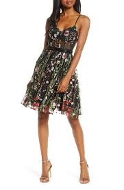 Mac Duggal Embroidered Fit Flare Party Dress Nordstrom Fit And Flare Cocktail Dress Fit Flare Dress Fashion Clothes Women