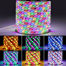 Ac110 220v High Voltage Rgb App Control Color Change Led Tape Lights Outdoor Waterproof Ip67 18leds Ft 32 8 328ft Roll Hvrgb110v300x 49 98