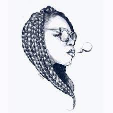 Dija Ouija I Miss My Box Braids Flashbackfriday Naturalhair Boxbraids Pencildrawing Draw Black Girl Magic Art Black Love Art Black Girl Art Cartoon character, teacher, 3d computer graphics.