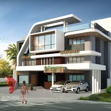 3d Ultra Modern Bungalow Exterior Day Rendering And Elevation Design By 3d Power Galleries Architecture Modern Bungalow Exterior Modern Architecture Building Bungalow Design