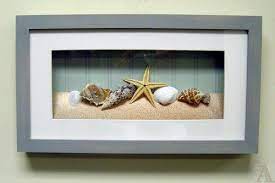 One of the best ways to begin your redecorating is to choose a painting of the sea, which is similar feel you want for your bathroom. Shell Seashell Starfish Fish Bathroom Room Shadow Box Wall Art Diy Beach Decor Beach Bathroom Decor Beach Diy