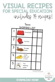 Simply Visual Recipes Basic Cooking Visual Recipes Cooking Basics Special Education